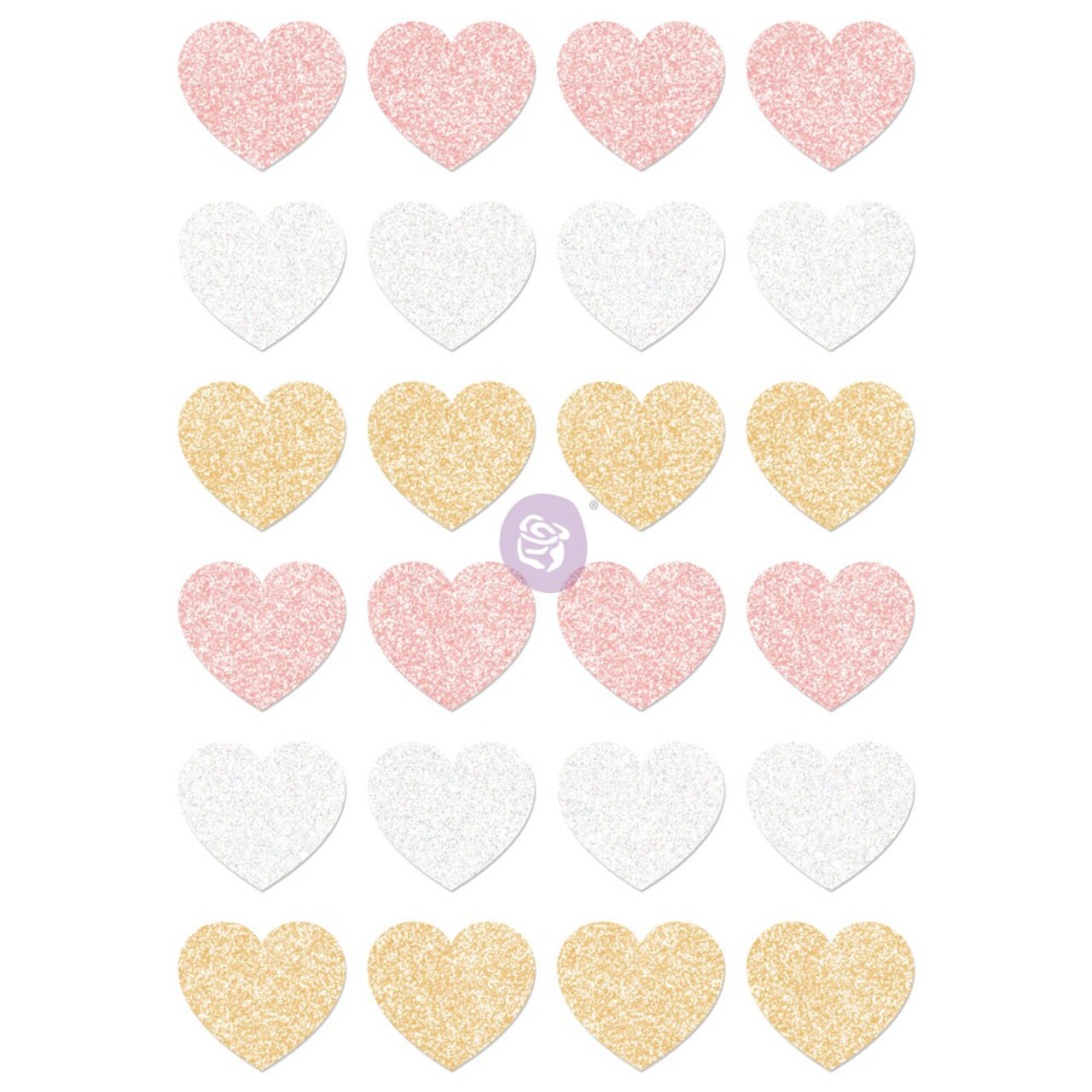 Prima Marketing Inc Santa Baby Glitter Stickers - Hearts 655350993849